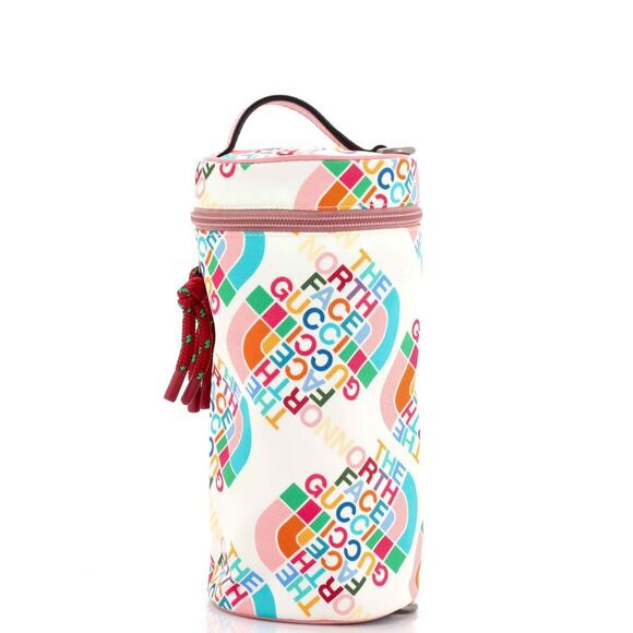 Gucci x The North Face Barrel Shoulder Bag Printed Nylon Pink, Print - Picture 1 of 8